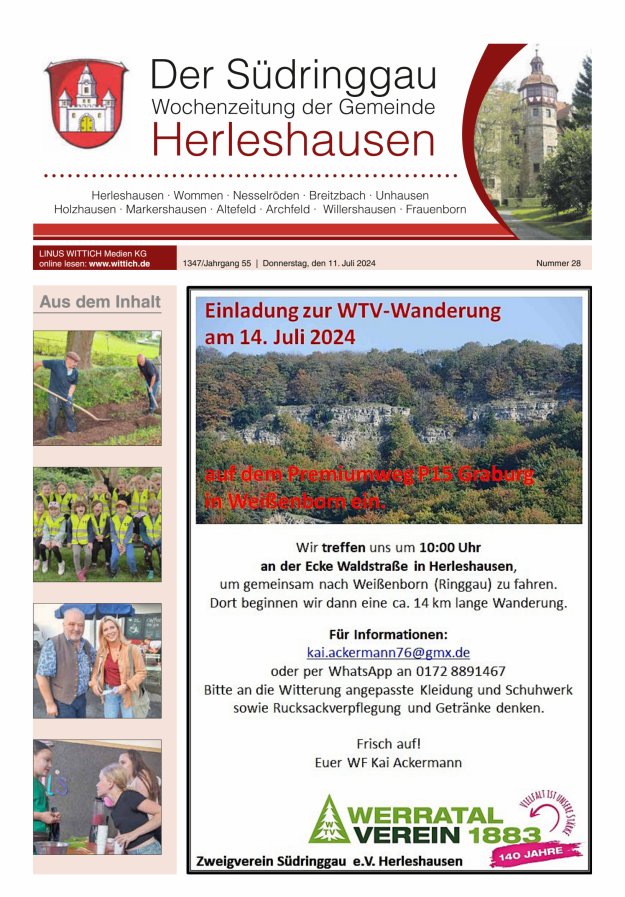 Der Südringgau Titelblatt 28/2024