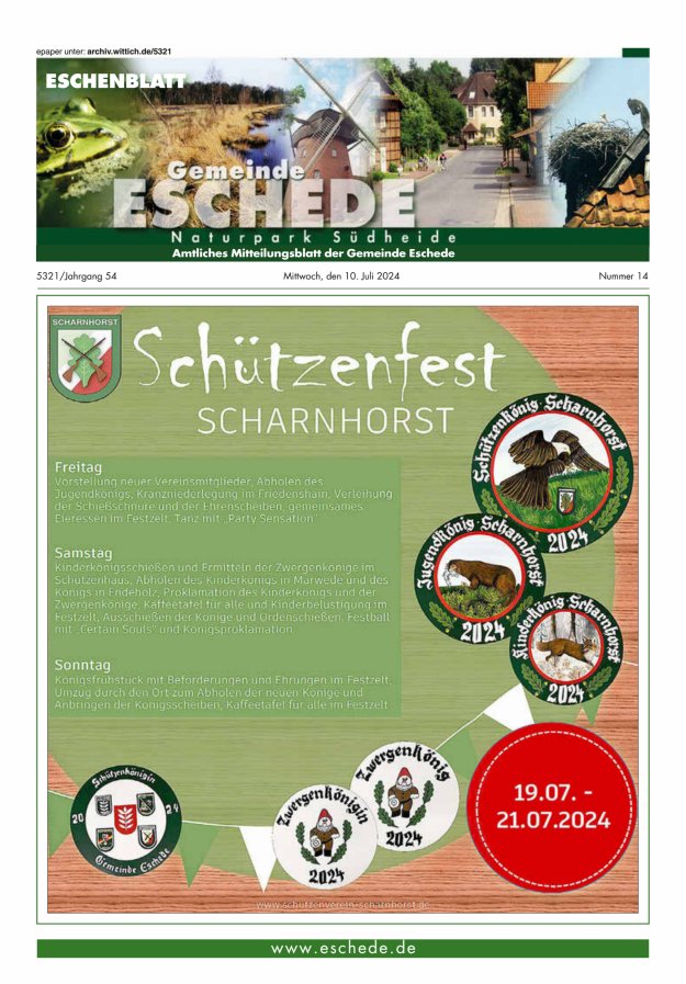 Eschenblatt Titelblatt 14/2024