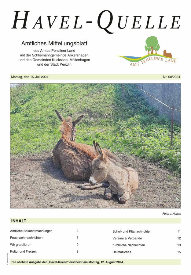 Havel-Quelle Titelblatt 08/2024