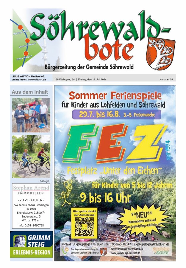 Söhrewaldbote Titelblatt 28/2024
