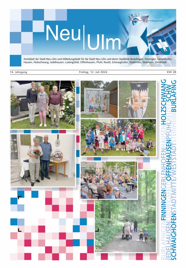 Amtsblatt der Stadt Neu-Ulm und Mitteilungsblatt für die Stadt Neu-Ulm Titelblatt 28/2024