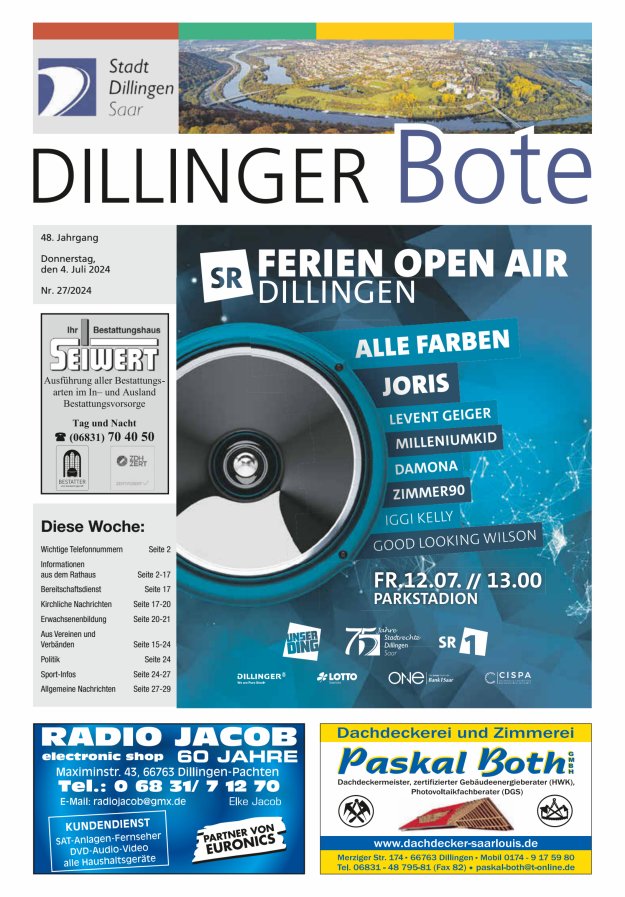 Dillinger Bote Titelblatt 27/2024