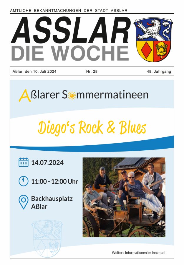 Asslar - Die Woche Titelblatt 28/2024