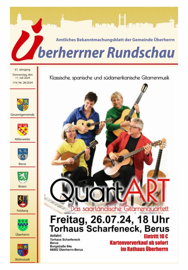 Überherrner Rundschau Titelblatt 28/2024