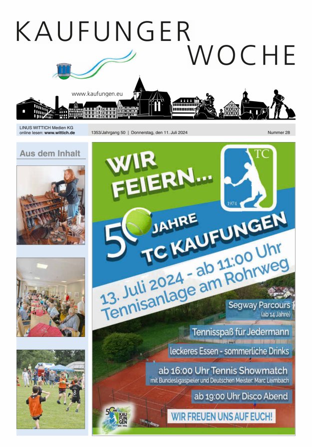 Kaufunger Woche Titelblatt 28/2024