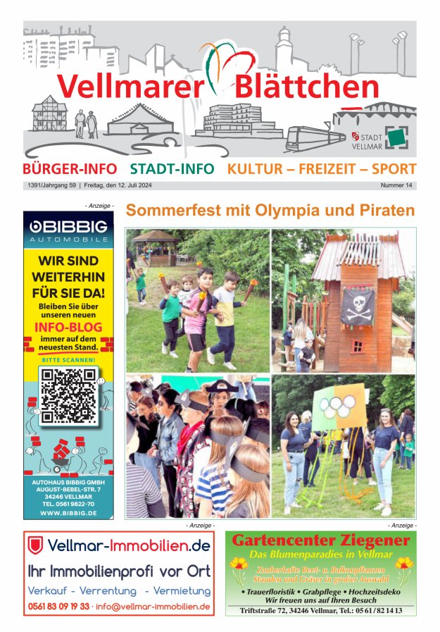 Vellmarer Blättchen Titelblatt 14/2024