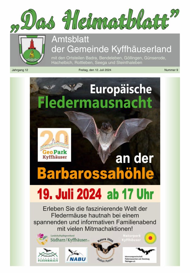 Das Heimatblatt Titelblatt 09/2024