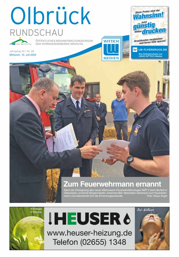 Olbrück Rundschau Titelblatt 28/2024