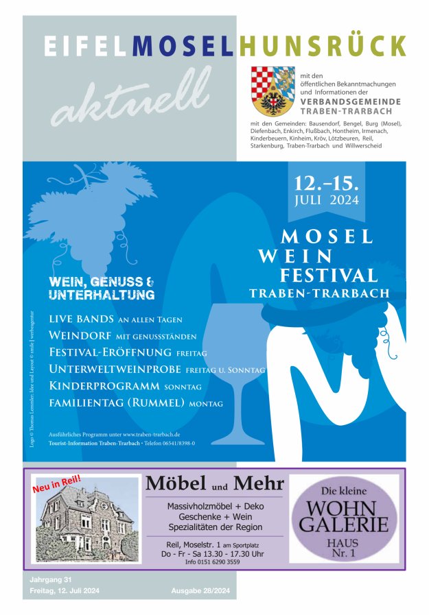 Eifel-Mosel-Hunsrück aktuell VG Traben-Trarbach Titelblatt 28/2024