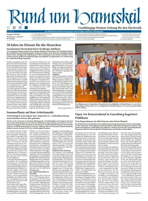 Rund um Hermeskeil Titelblatt 28/2024