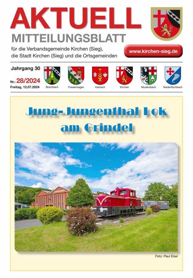 Aktuell - Mitteilungsblatt für die VG Kirchen (Sieg) Titelblatt 28/2024
