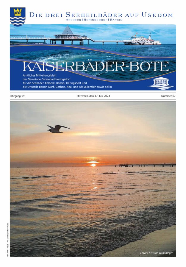 KAISERBÄDER-BOTE Titelblatt 07/2024