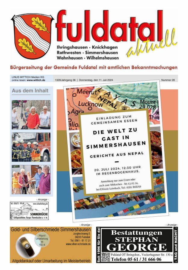 Fuldatal aktuell Titelblatt 28/2024