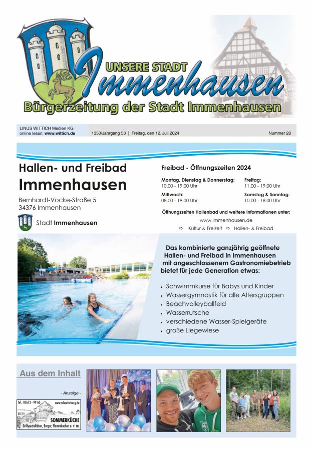 Unsere Stadt Immenhausen Titelblatt 28/2024