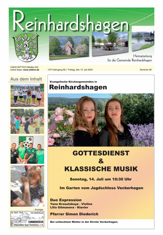 Unser Blättchen Titelblatt 28/2024