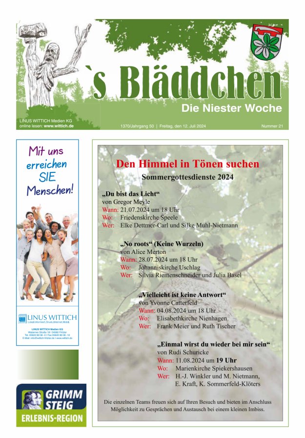 Niester Woche Titelblatt 21/2024