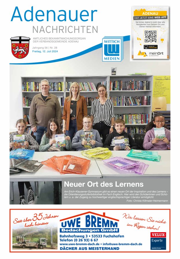 Adenauer Nachrichten Titelblatt 28/2024