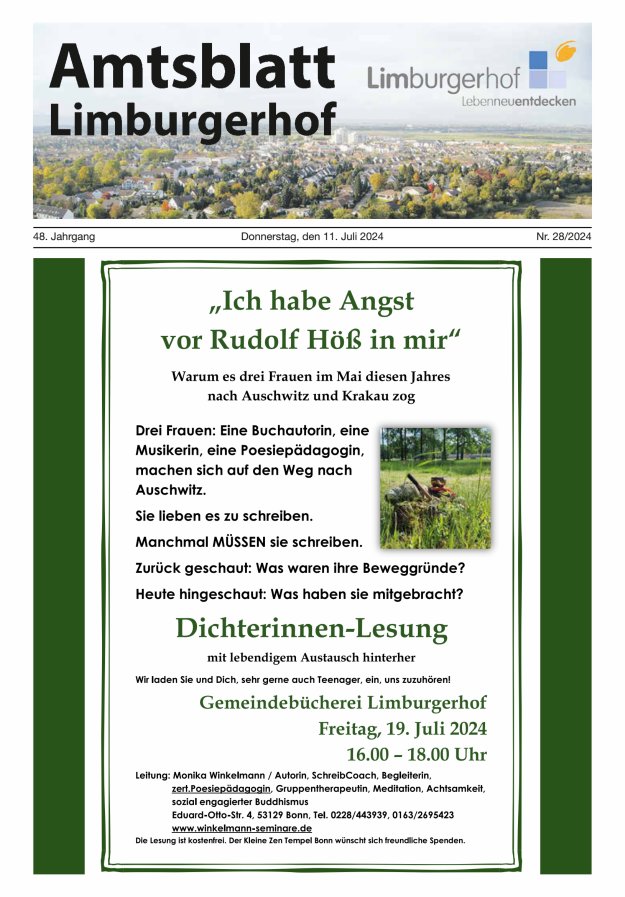 Amtsblatt Limburgerhof Titelblatt 28/2024