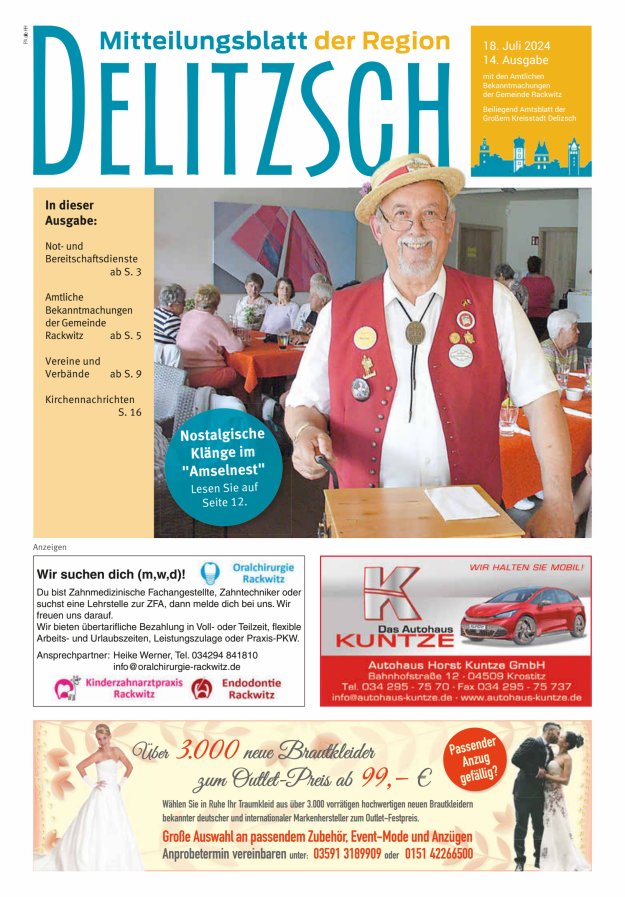 Mitteilungsblatt der Region Delitzsch Titelblatt 14/2024