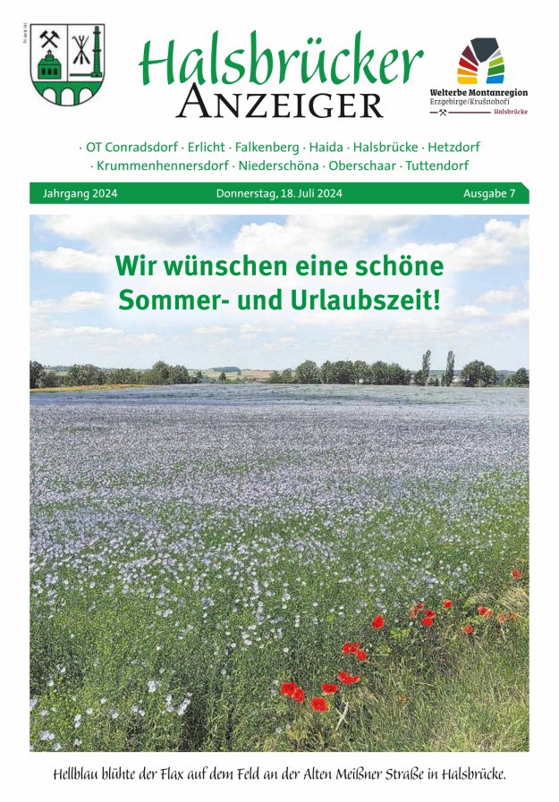 Halsbrücker Anzeiger Titelblatt 07/2024