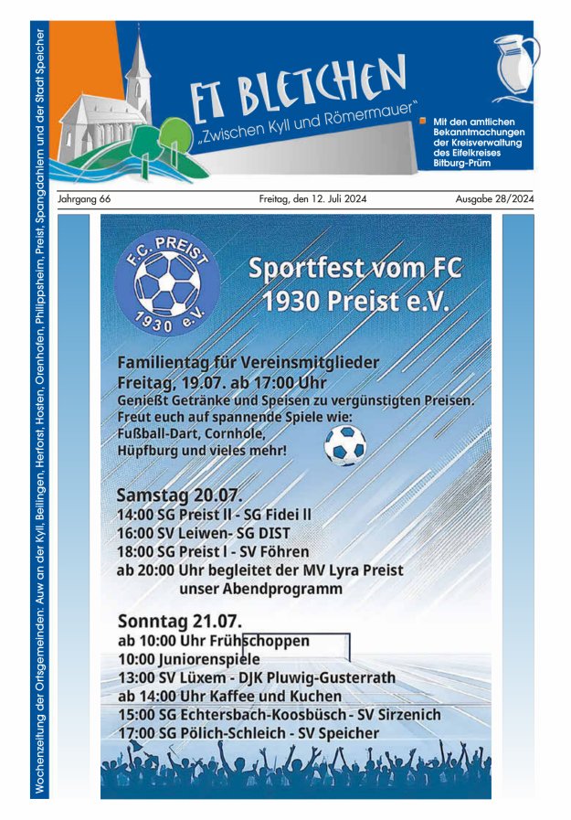 Et Bletchen VG Speicher Titelblatt 28/2024