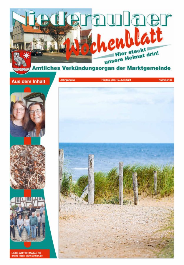 Niederaulaer Wochenblatt Titelblatt 28/2024