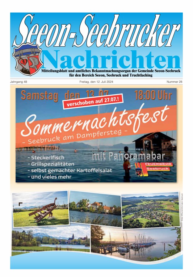 Seeon-Seebrucker Nachrichten Titelblatt 28/2024