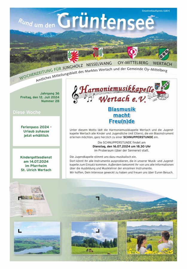 Rund um den Grüntensee Titelblatt 28/2024