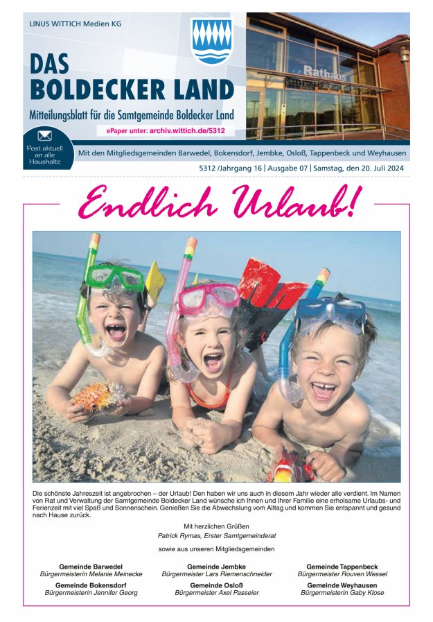 Samtgemeinde Boldecker Land Titelblatt 07/2024