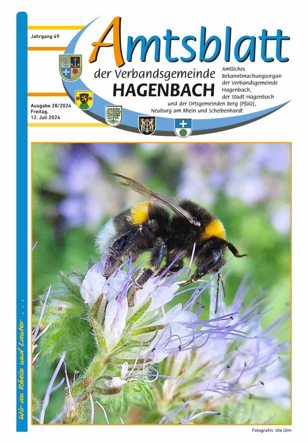 Amtsblatt der VG Hagenbach Titelblatt 28/2024
