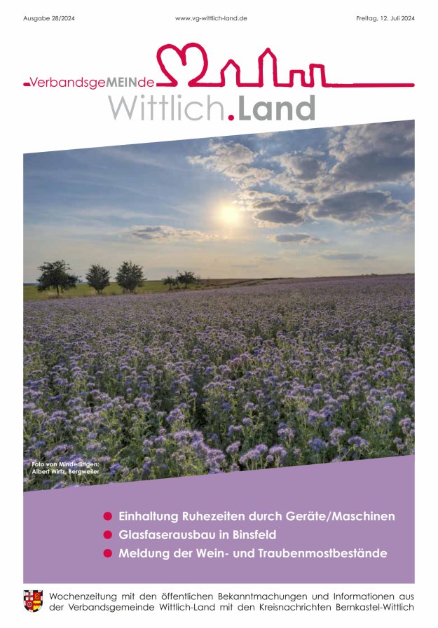 Mein Wittlich.Land Titelblatt 28/2024