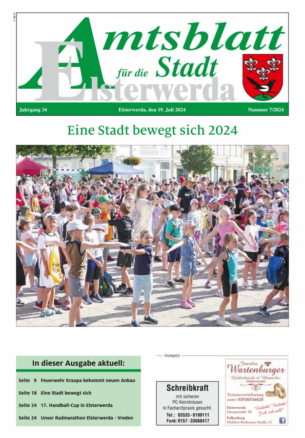 Amtsblatt für die Stadt Elsterwerda Titelblatt 07/2024