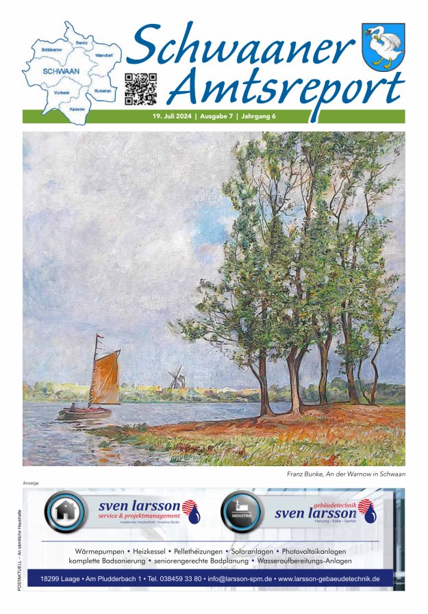 Schwaaner Amtsreport Titelblatt 07/2024