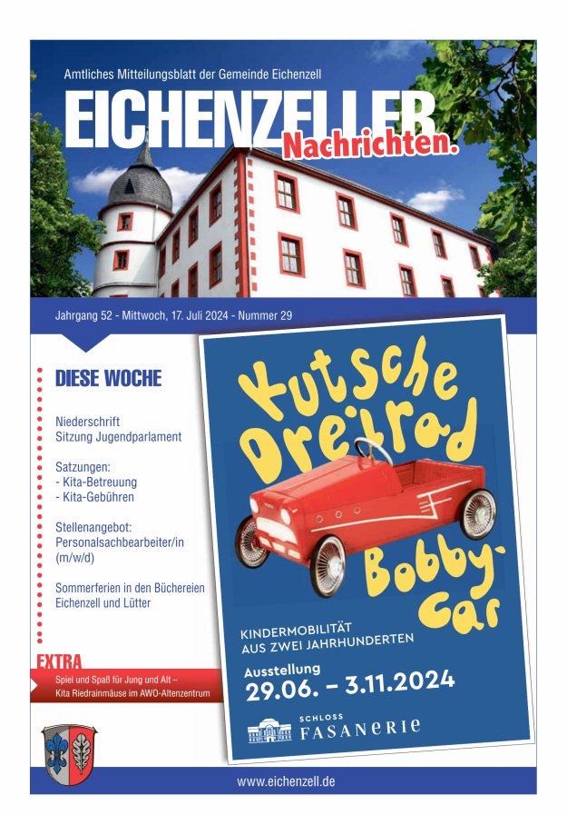 Amtliches Mitteilungsblatt der Gemeinde Eichenzell Titelblatt 29/2024