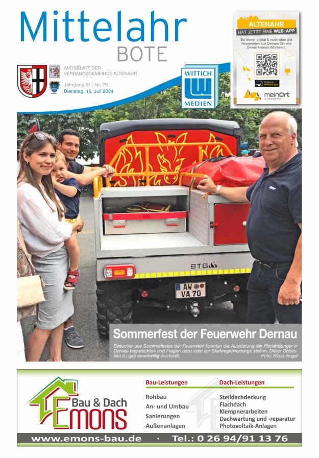 Mittelahr Bote Titelblatt 29/2024