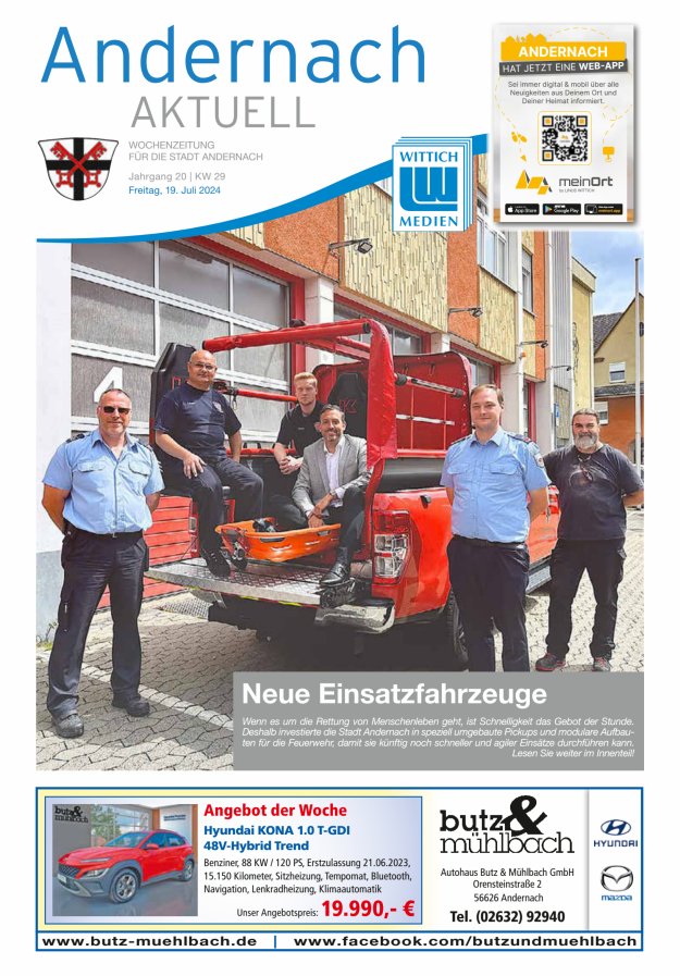 Andernach aktuell Titelblatt 29/2024