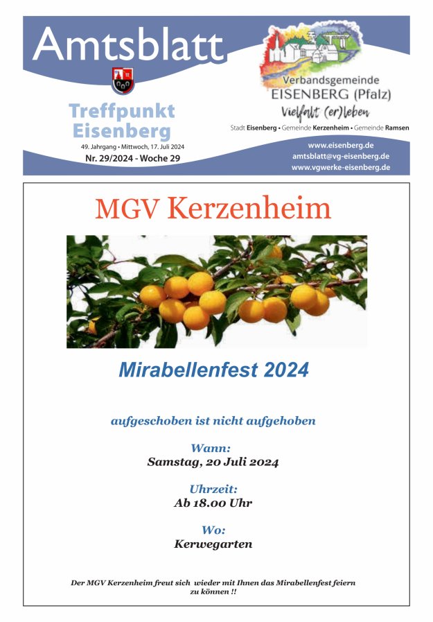 Treffpunkt Eisenberg Titelblatt 29/2024
