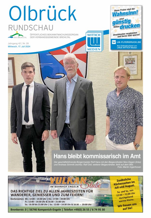 Olbrück Rundschau Titelblatt 29/2024