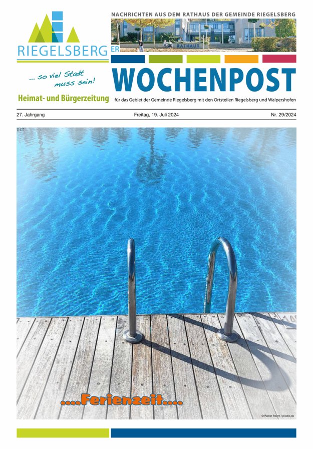 Riegelsberger Wochenpost Titelblatt 29/2024