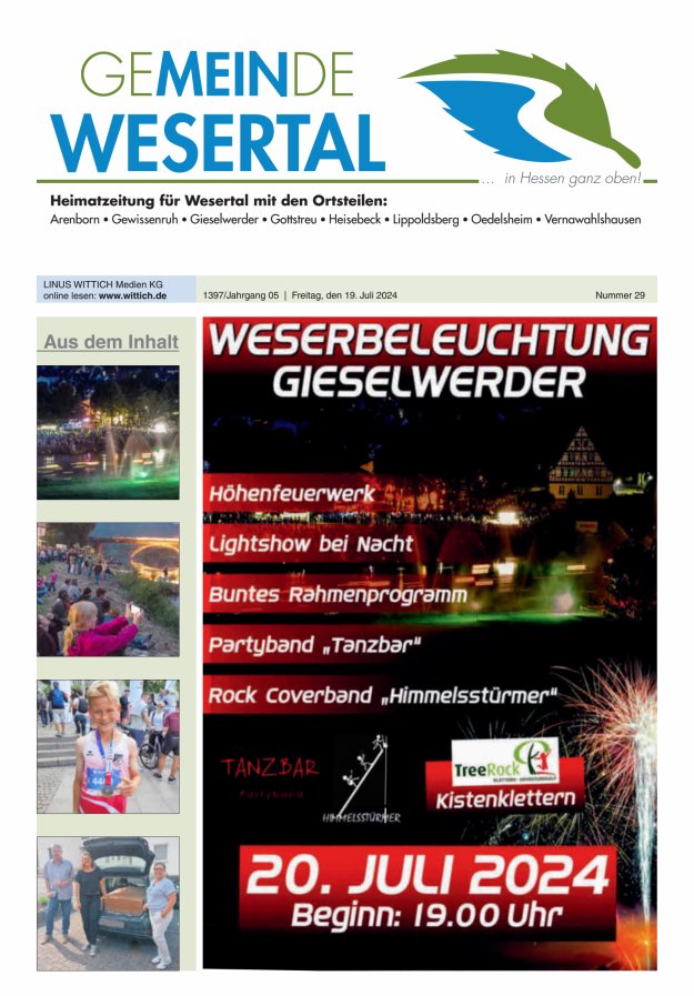 Wesertal Titelblatt 29/2024