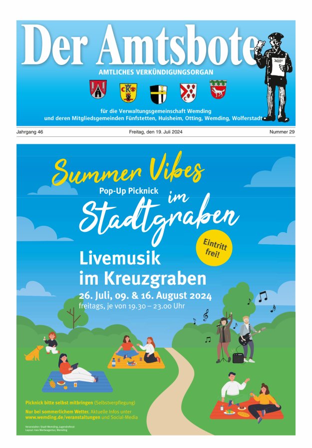 Der Amtsbote - Wemding Verwaltungsgemeinschaft Titelblatt 29/2024