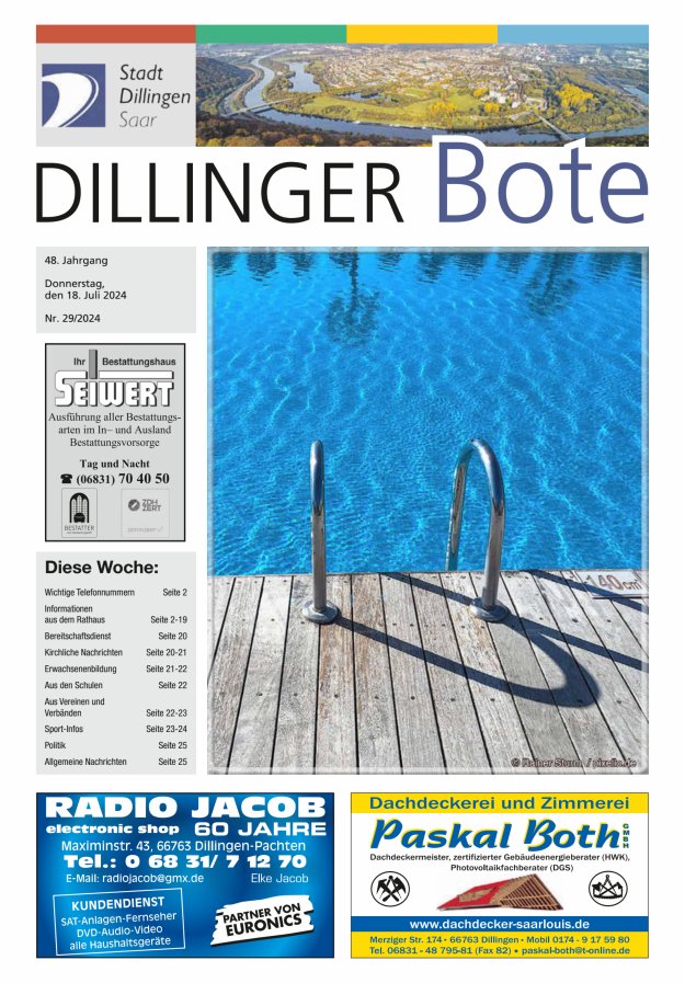 Dillinger Bote Titelblatt 29/2024