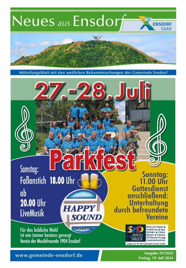 Neues aus Ensdorf Titelblatt 29/2024