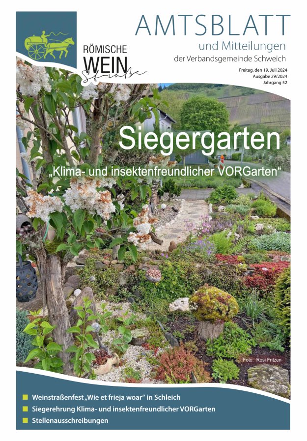 Amtsblatt VG Schweich Titelblatt 29/2024