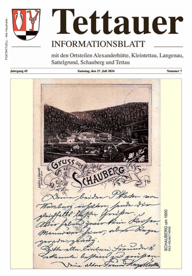 Tettauer Informationsblatt Titelblatt 07/2024