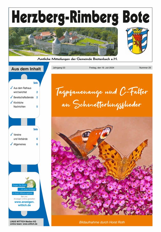 Herzberg-Rimberg Bote Titelblatt 29/2024