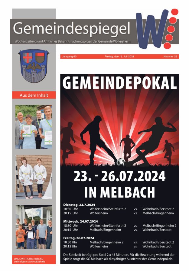 Der Gemeindespiegel Titelblatt 29/2024
