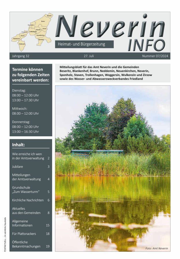 Neverin INFO Titelblatt 07/2024