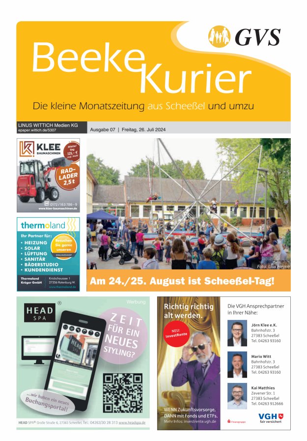 Beeke Kurier Titelblatt 07/2024