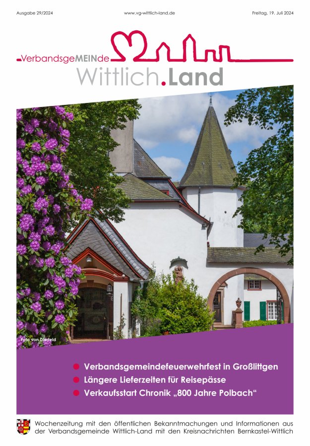 Mein Wittlich.Land Titelblatt 29/2024